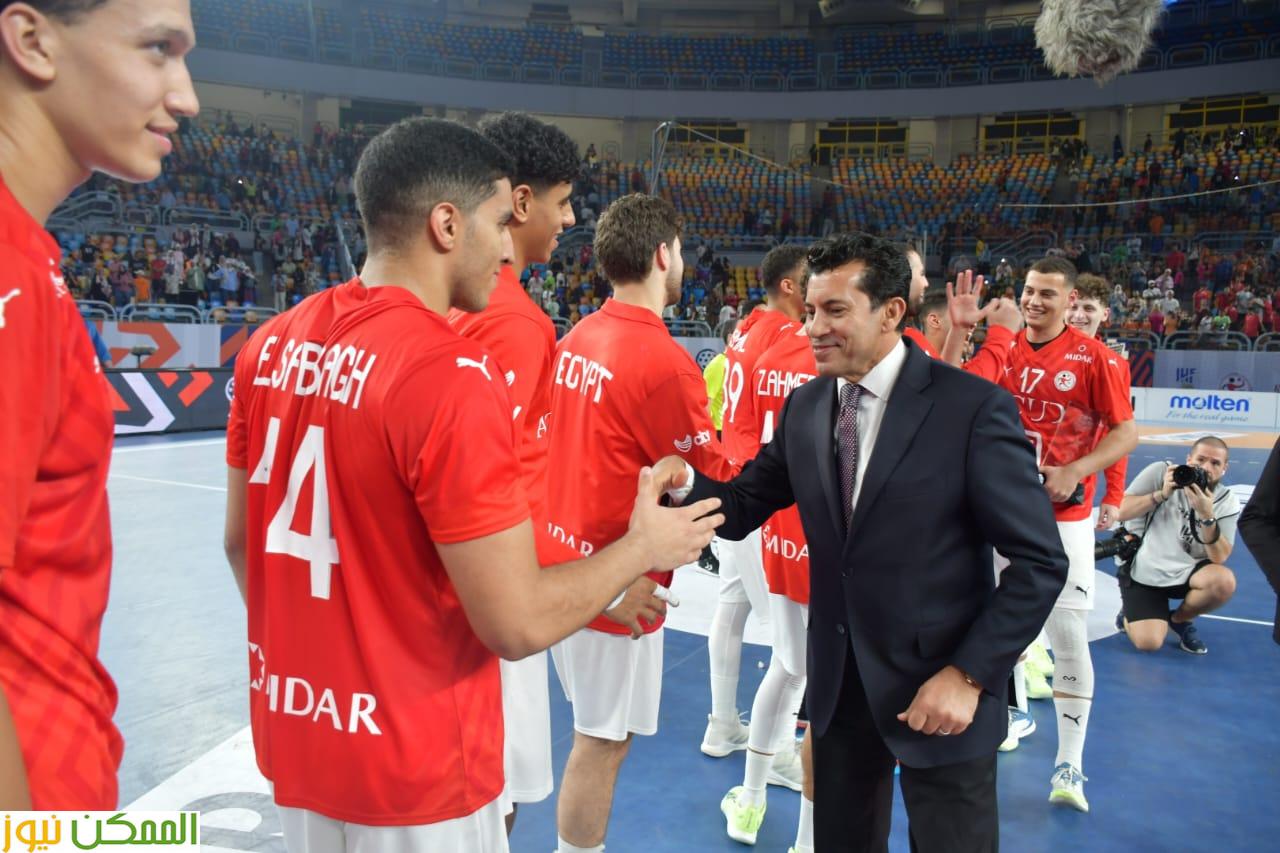 افتتاح بطولة العالم لناشئي اليد و فوز المنتخب القومي بمباراته الاولي امام منتخب كوريا الجنوبية 