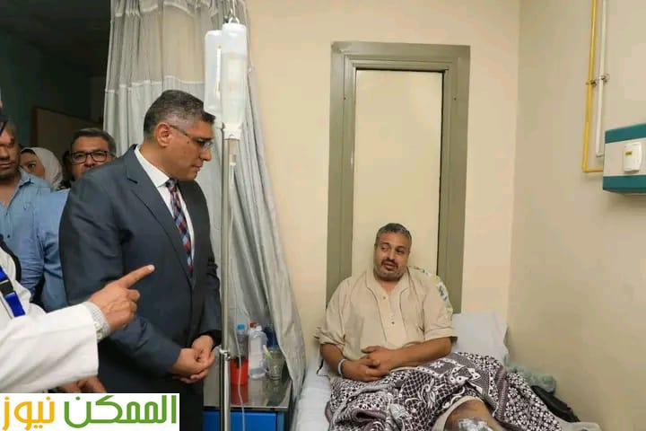 محافظ الجيزة يطمئن على الحالة الصحية لبطل واقعة إنقاذ "فتاة المنيب