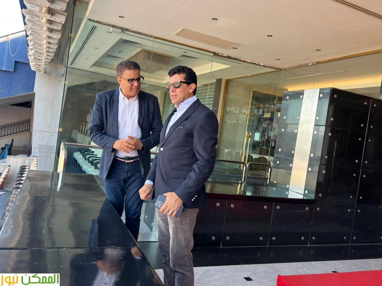 وزير الرياضة يتفقد ملعب استاد القاهرة الدولي