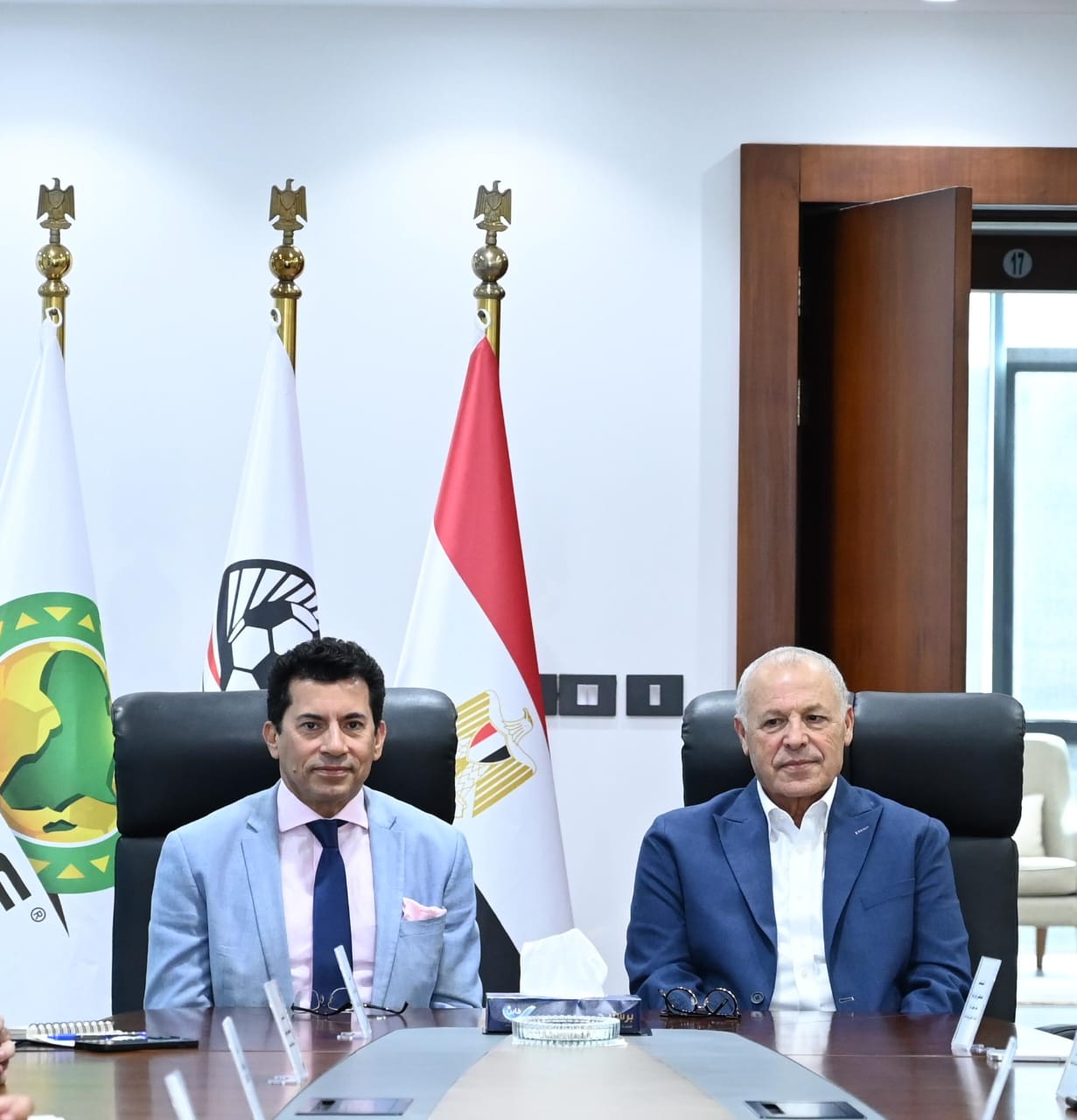 صبحى وأبو ريدة يناقشها مستقبل كرة القدم وخطة اكتشاف المواهب