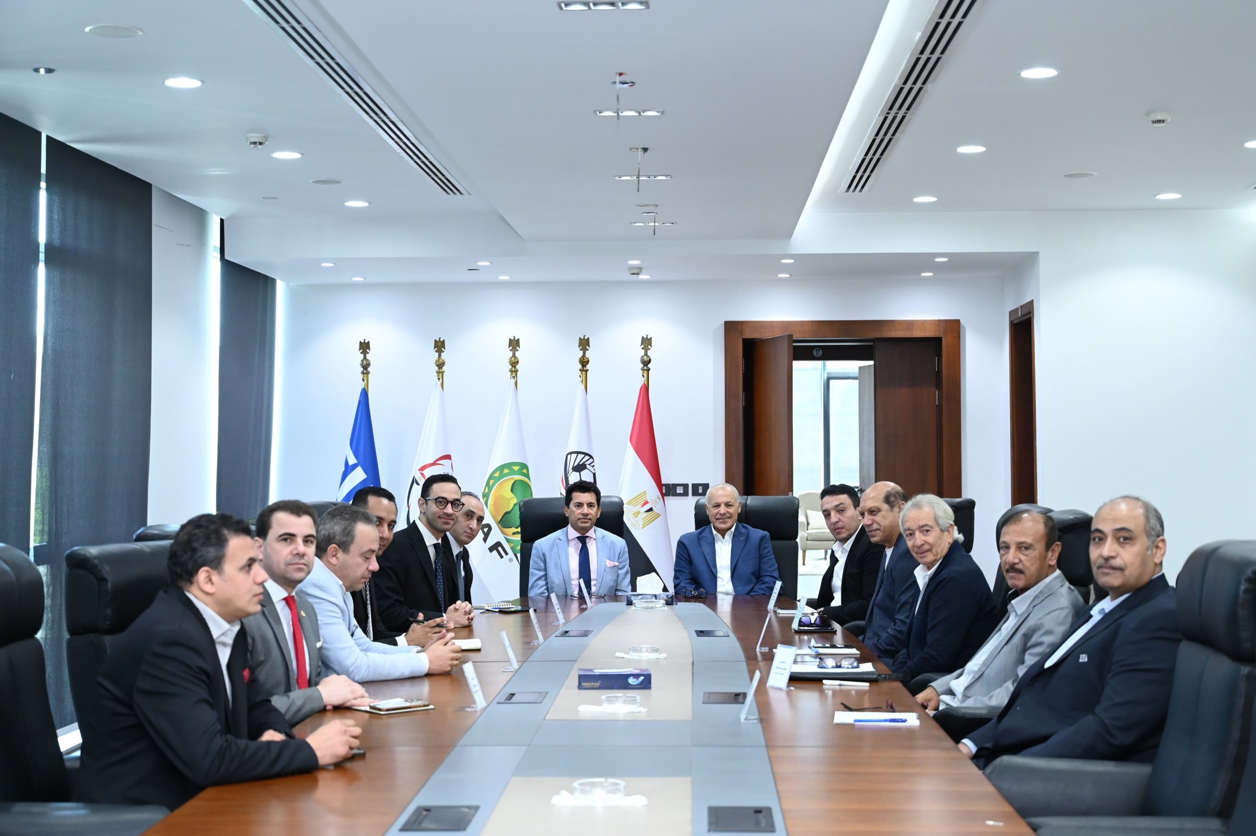 صبحى وأبو ريدة يناقشها مستقبل كرة القدم وخطة اكتشاف المواهب