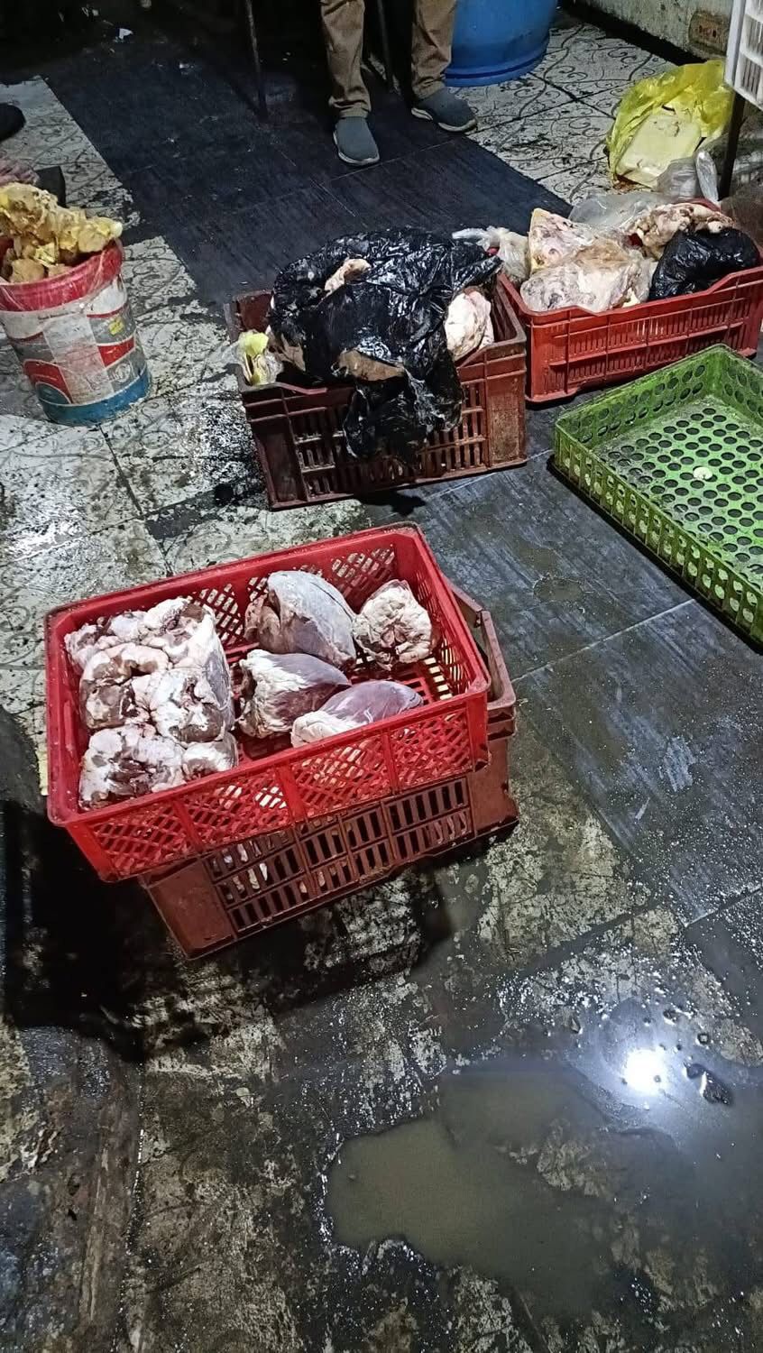 ٨.٦ طن لحوم ودواجن غير صالحة للاستهلاك الآدمي خلال أسبوع بأوسيم وكرداسة والعجوزة