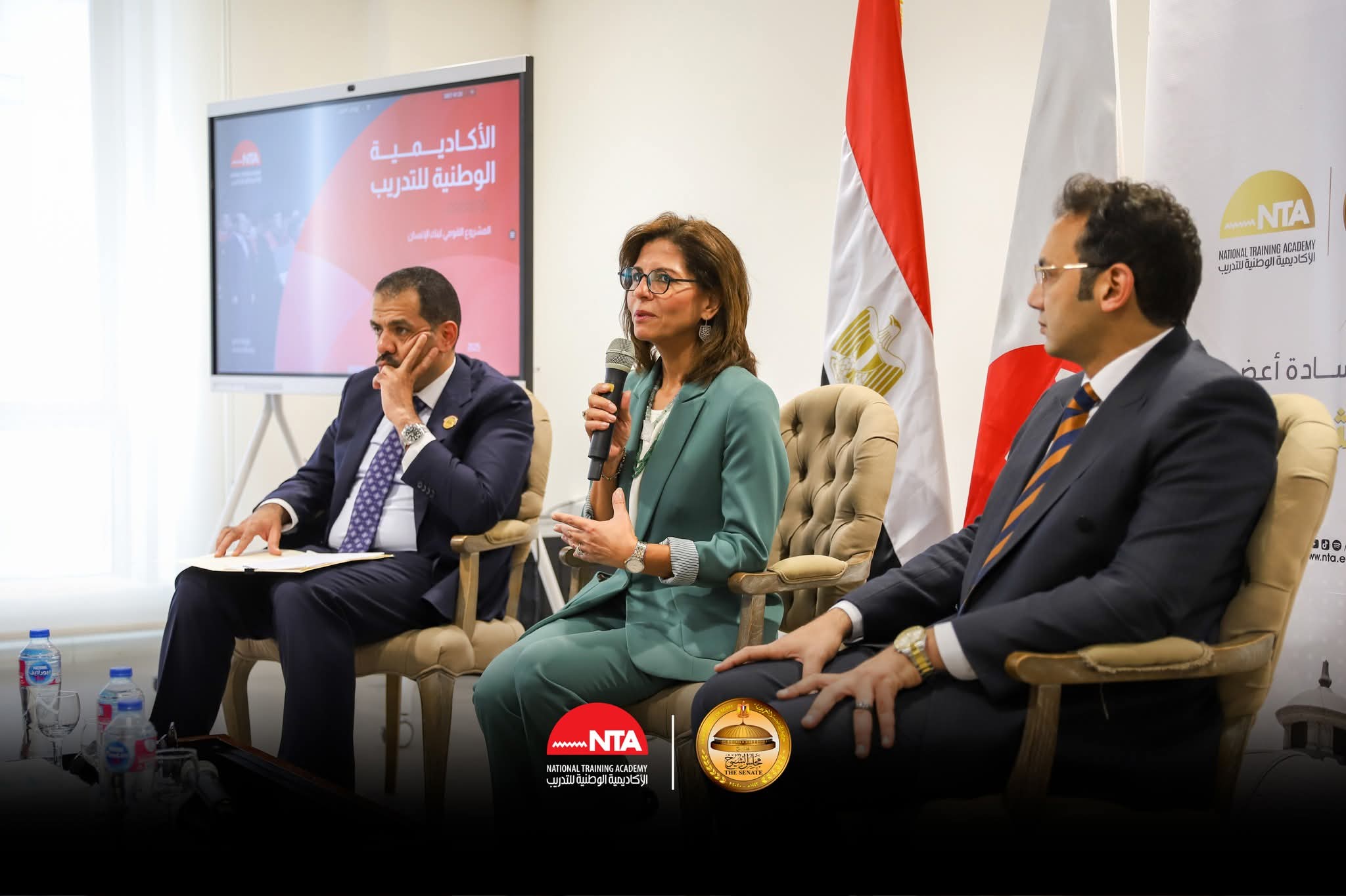 المدير التنفيذي للأكاديمية الوطنية للتدريب تتابع البرنامج التدريبي لأعضاء مجلس الشيوخ الجدد