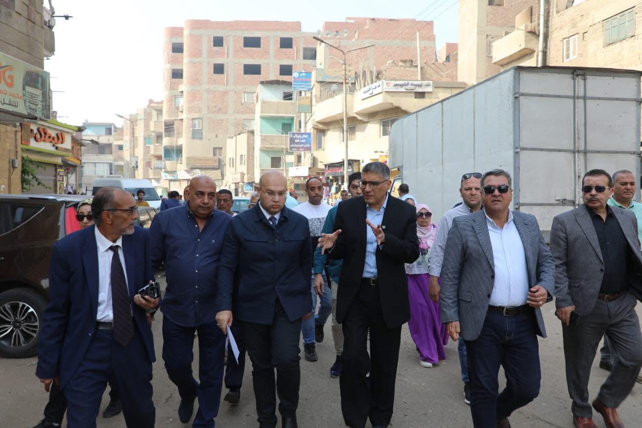 النجار يتفقد مشروعات تطوير الطرق بكرداسة وأوسيم والمنيرة الغربية