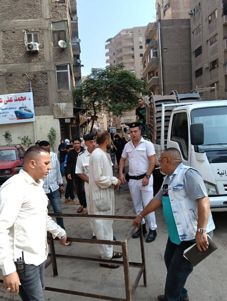 محافظة الجيزة تفرض سيطرتها على شارع العدوي