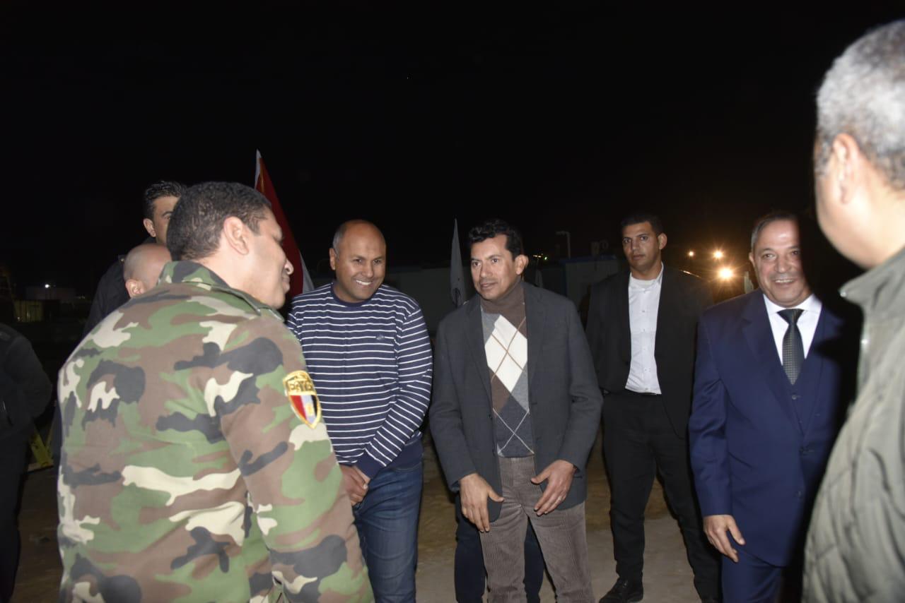 صبحي و حبشى يتفقدان استاد النادي المصري الجديد