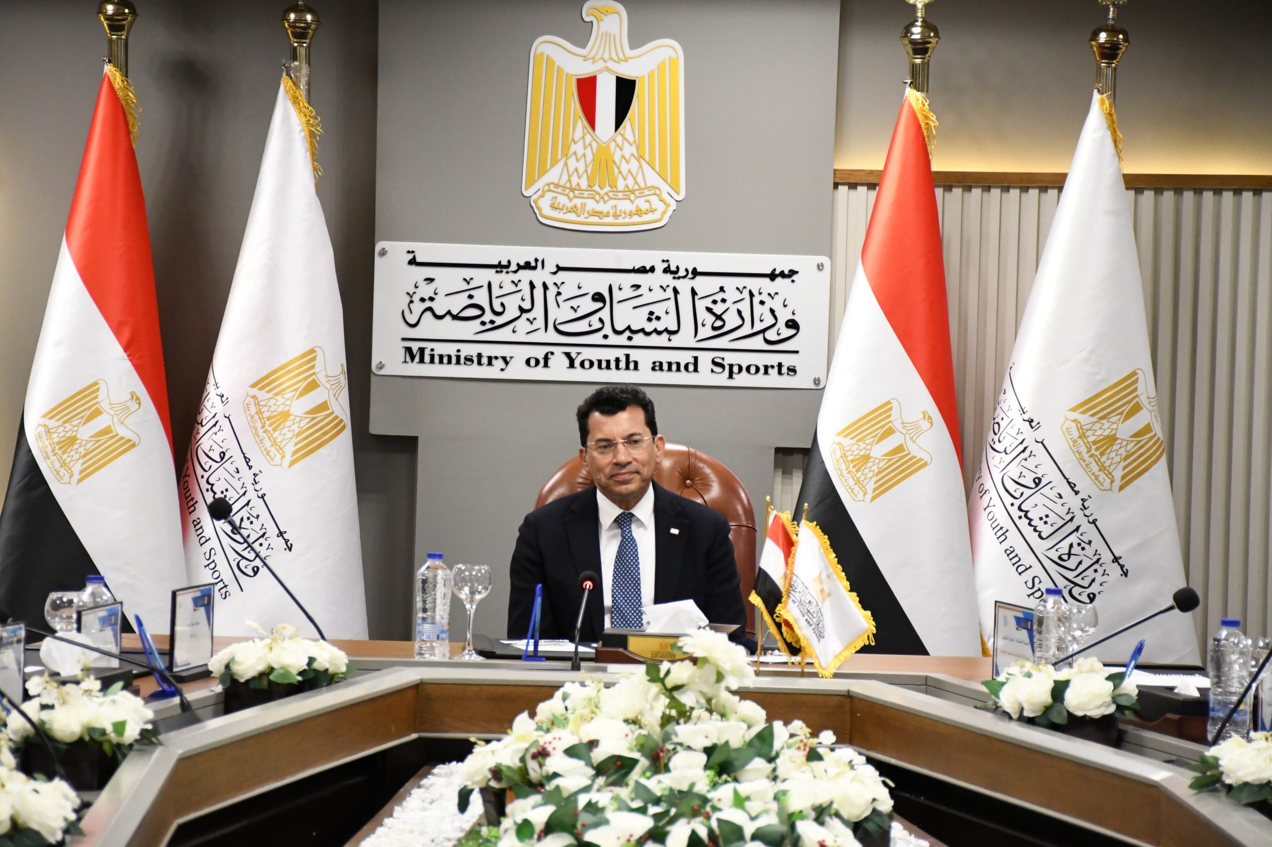 للمرة الأولى.. وزير الشباب والرياضة يستقبل وفدًا شبابيًا قطريًا