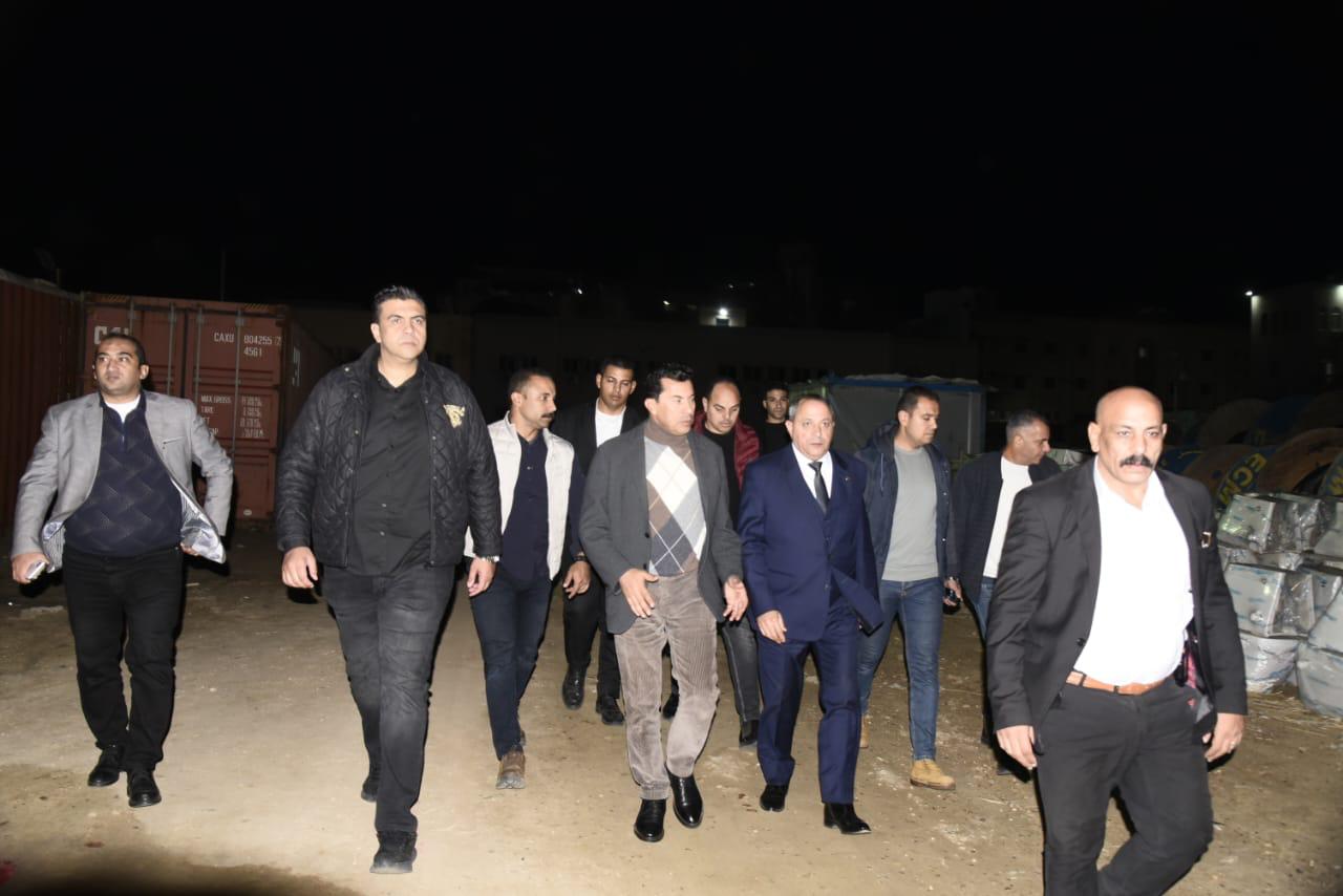 صبحي و حبشى يتفقدان استاد النادي المصري الجديد