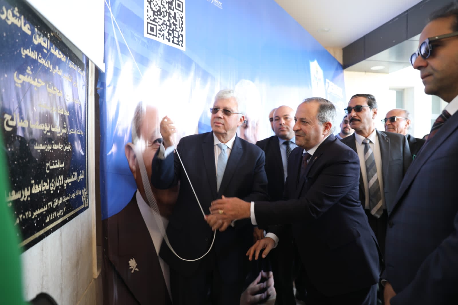 الدكتور أيمن عاشور وزير التعليم العالي أثناء افتتاح المشروعات الجديدة 