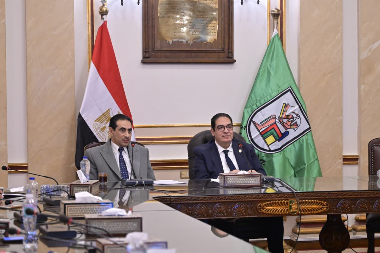رئيس ونائب جامعة القاهرة أثناء ورشة العمل 