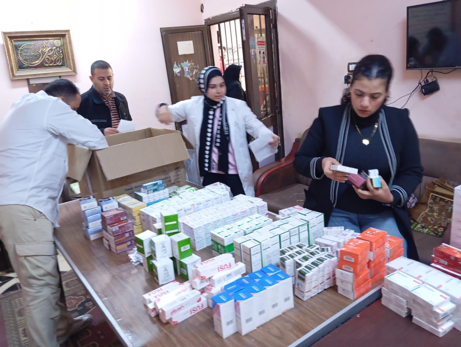 نتائج قافلة جامعة القاهرة لقرية المنوات مركز أبو النمرس