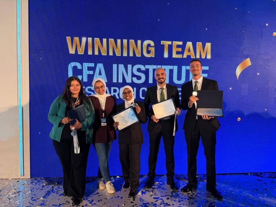 طلاب تكنولوجيا الإدارة بالجامعة الألمانية يحصدون المركز الثاني في مسابقة CFAالمحلية