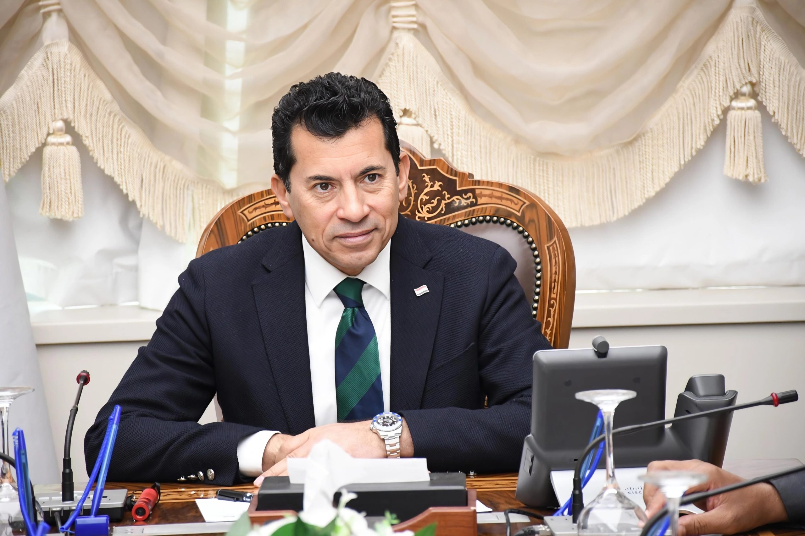 وزير الرياضة يهنئ بسنت حميدة