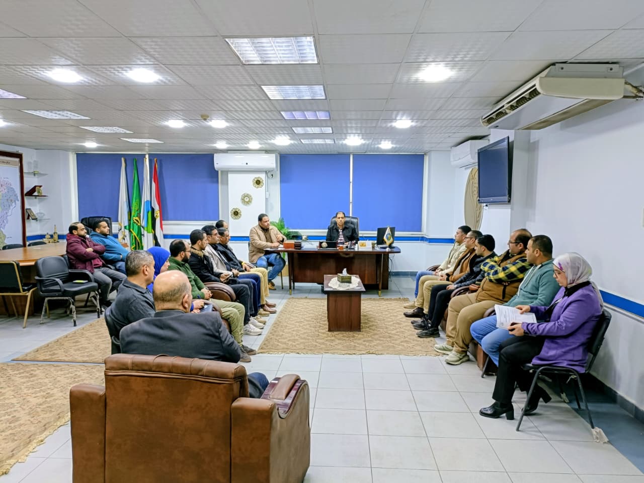 رئيس شركة مياه المنوفية يجتمع برؤساء القطاعات والأفرع التابعة لمناقشة آلية تحسين الخدمة
