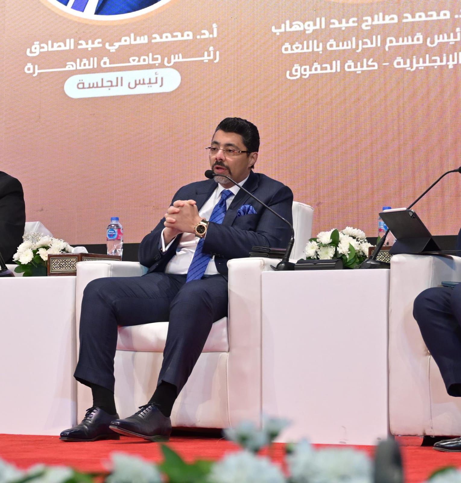 الجلسة الأولى لمؤتمر التحكيم في عقود الاستثمار بجامعة القاهرة