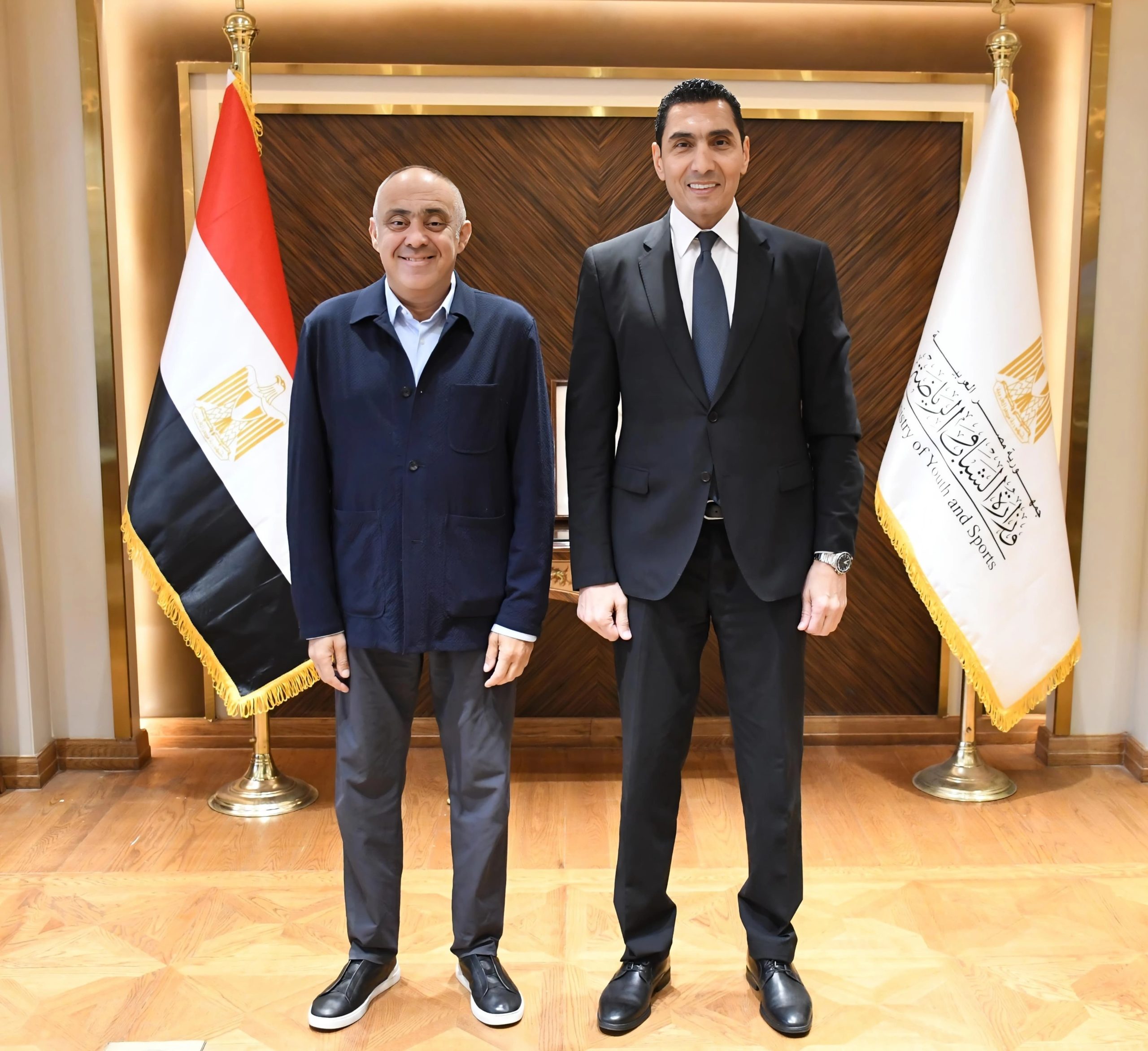 وزير الشباب والرياضة يلتقي رئيس الشركة المتحدة للرياضة لبحث أوجه التعاون المشترك