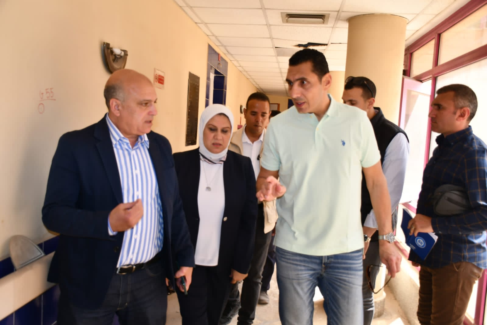 نبيل  يتفقد أعمال تطوير مركز الطب الرياضي بمدينة نصر
